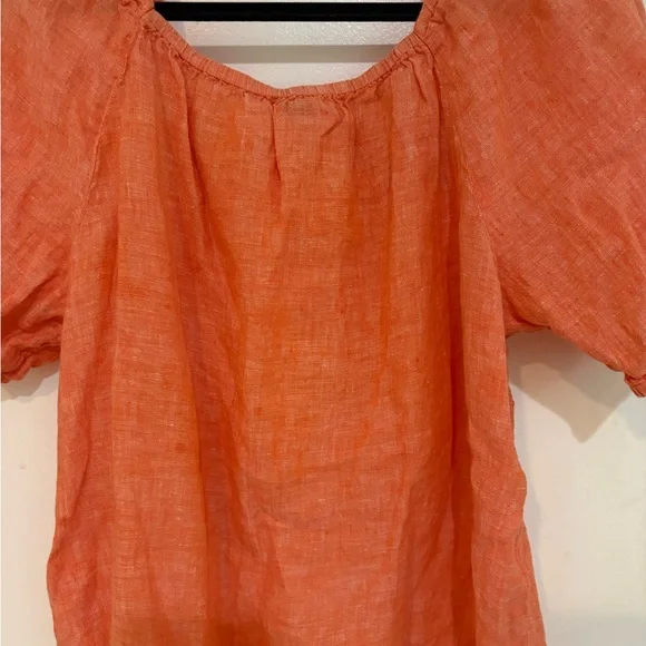 Talbots Vibrant Orange Blouse - Picture 3 of 4